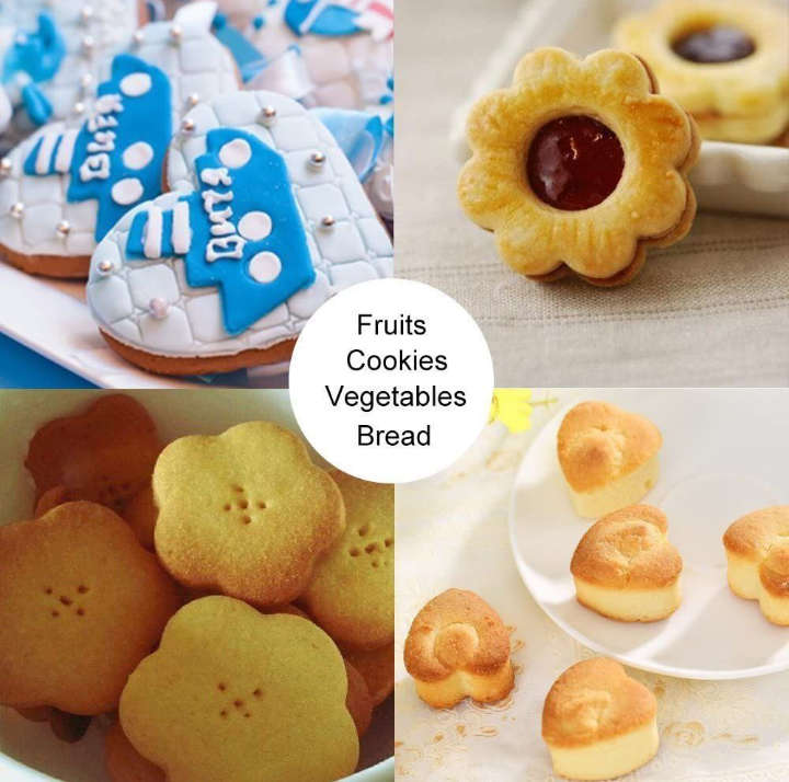 BURRAAQ TRANDING / 9 PCS MINI COOKIE CUTTER MOLD FOOD STAMP