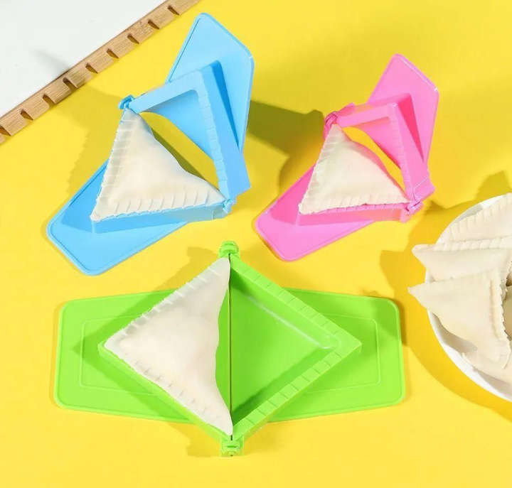 BURRAAQ TRANDING/ 3 PRICES TRIANGLE HINGED MOULD PRESS DUMPLING MOLDSET