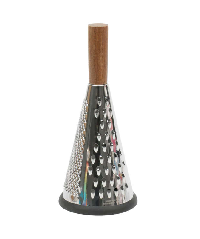 BURRAAQ TRANDING  GRATER 28CM TOWER STAINLESS STEEL WITH WOODEN HANDLE