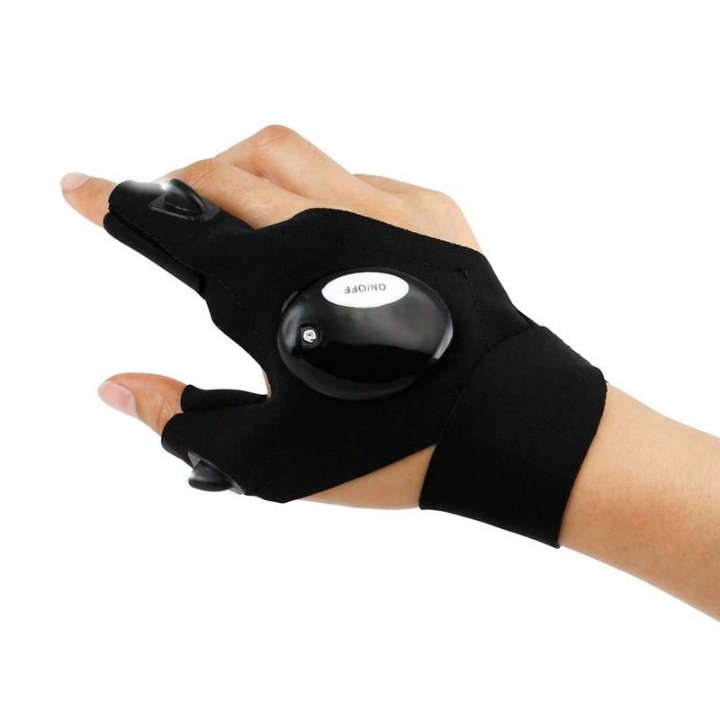 BURRAAQ TRANDING/ FINGER GLOVES WITH LED LIGHT MULTI USE LED FLASH LIGHT