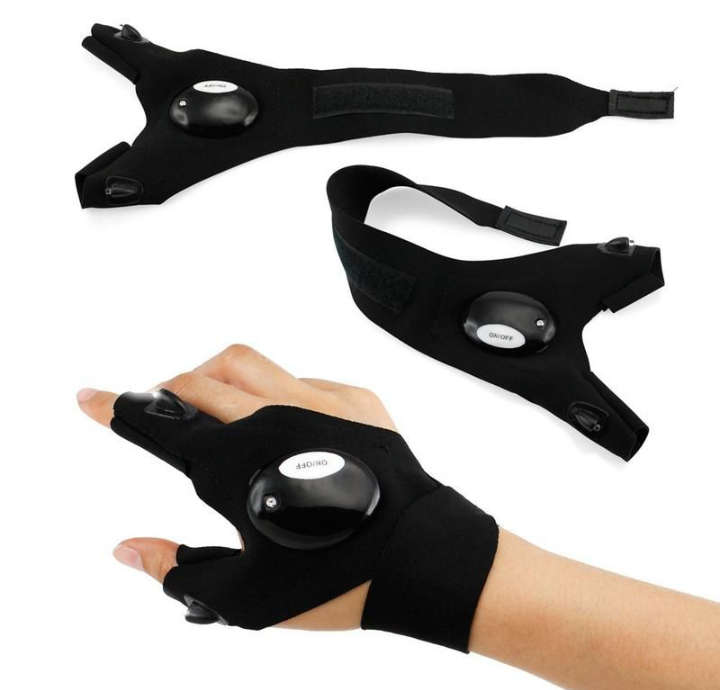 BURRAAQ TRANDING/ FINGER GLOVES WITH LED LIGHT MULTI USE LED FLASH LIGHT