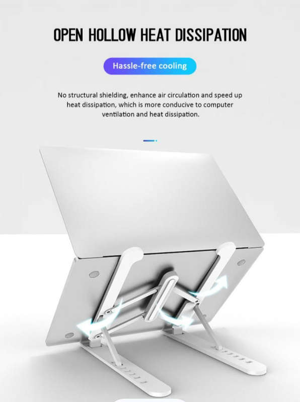 BURRAAQ TRANDING/ CELLTIME X STAND 2 ADJUSTABLE PLASTIC FOLDABLE COOL PORTABLE LAPTOP STAND