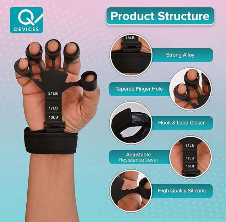 BURRAAQ TRANDING / GRIP STRENGTH TRAINER FINGERS HAND 3 RESISTANCE