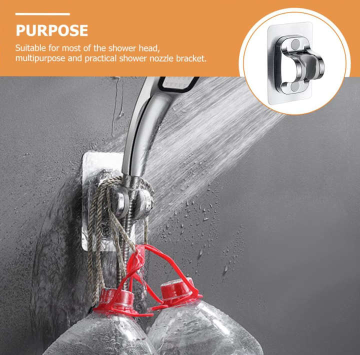 BURRAAQ TRANDING/ 2 PIECE NO DRILL SHOWER HEAD HOLDER