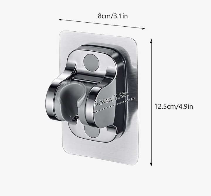BURRAAQ TRANDING/ 2 PIECE NO DRILL SHOWER HEAD HOLDER