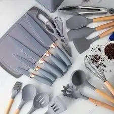 20Piece Non-Toxic Silicone Cooking Utensils Set with Holder