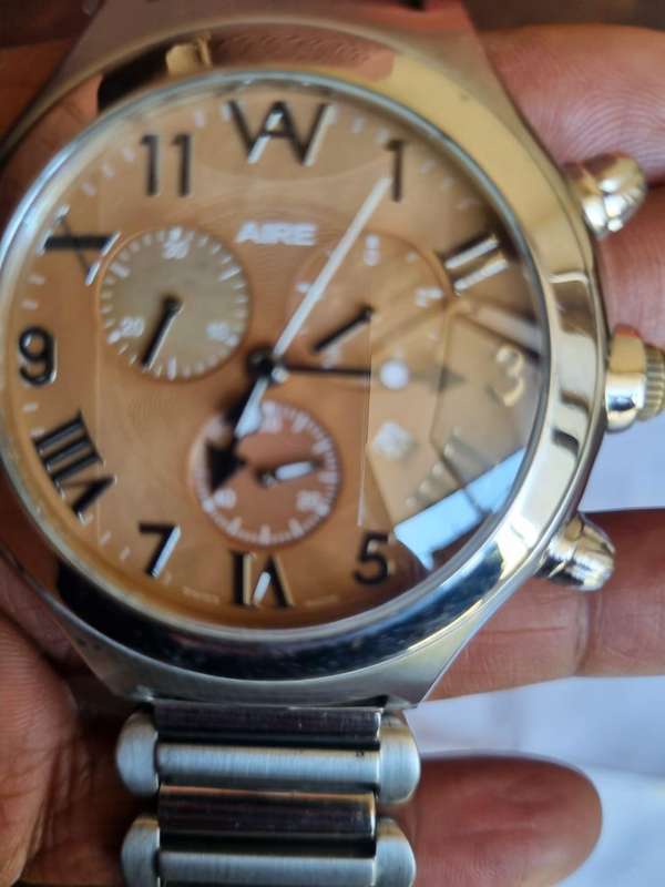 Aire Parlay Swiss Quartz Chronograph  Oversized, Statement Piece