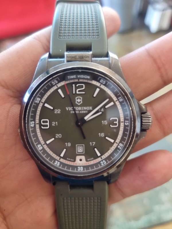 Victorinox Swiss Army Night Vision  Olive Green Dial, Torch & Night Light