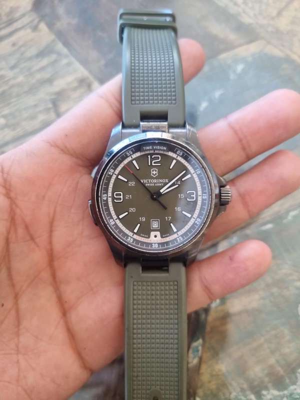 Victorinox Swiss Army Night Vision  Olive Green Dial, Torch & Night Light