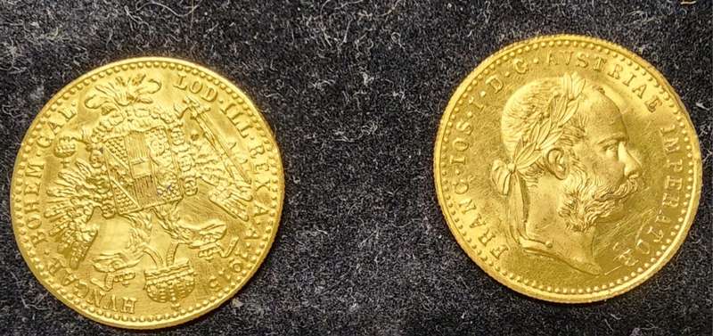 1915 GOLD FRANC.IOS.COINS-I.D.G.-AVSTRIAE-IMPERATOR COINS