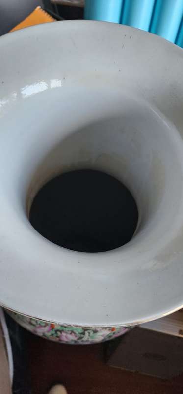 ANTIQUE EXTRA LARGE VASE ON PEDESTAL