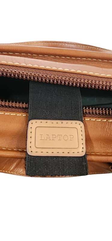 JEKYLL & HYDE LONDON/CAPE TOWN LEATHER LAPTOP BAG.