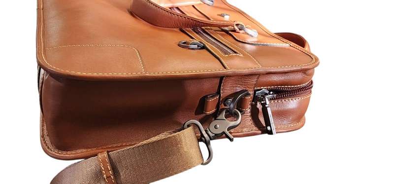 JEKYLL & HYDE LONDON/CAPE TOWN LEATHER LAPTOP BAG.