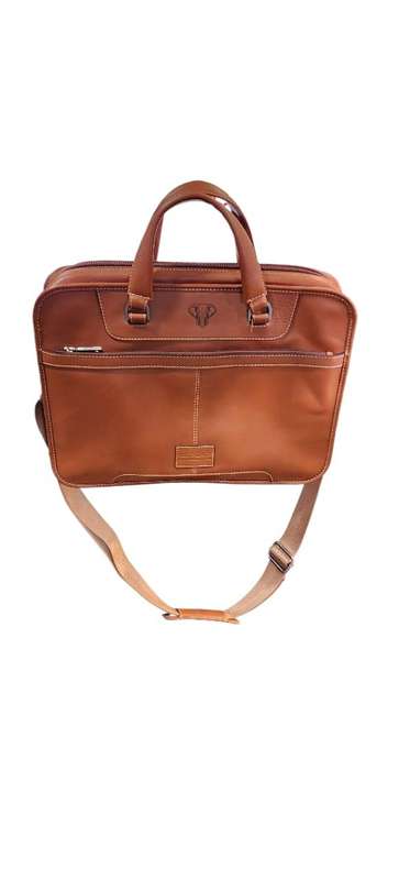 JEKYLL & HYDE LONDON/CAPE TOWN LEATHER LAPTOP BAG.