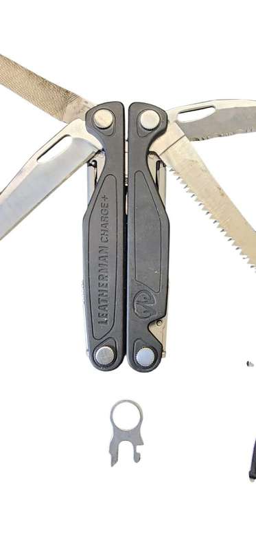 LEATHERMAN CHARGE + WITH BELT CLIP ,LANYARD RING AND SHEATH.
