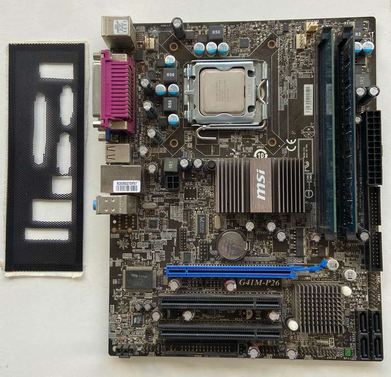 Motherboard, CPU, RAM Combo -  MSI G41M-P26, Intel Core 2 Quad Q8300 @ 2.50 GHz, 4GB DDR3, LGA 775