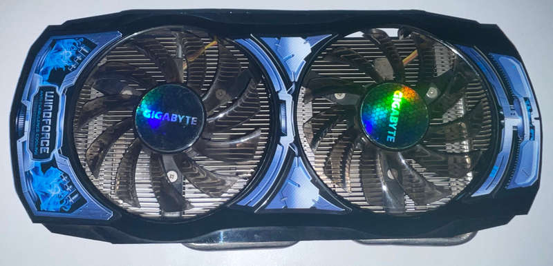 GPU Graphic card heat sink and fan, mounting hole 52.5 x 52.5mm