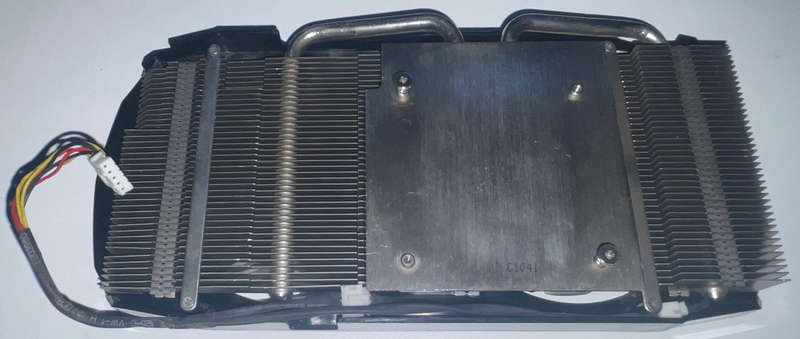 GPU Graphic card heat sink and fan, mounting hole 52.5 x 52.5mm