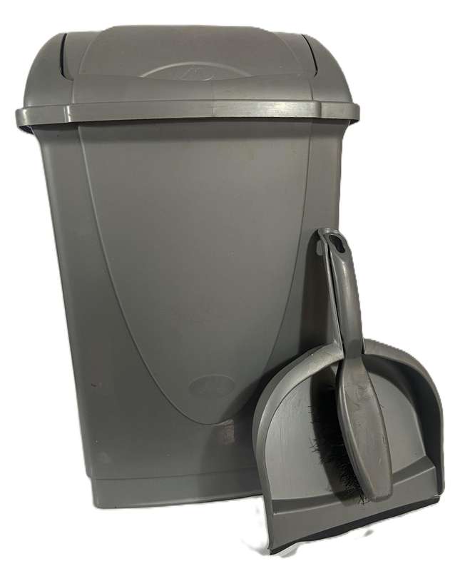 Waste bin Dustbin 15 litres, with Dustpan & Brush[used]