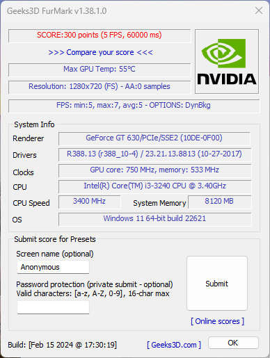 NVIDIA GeForce GT 630 4GB 128 bit GDDR3 Graphics Card - Directx 11.0, CUDA 2.1 OpenGL 4.6