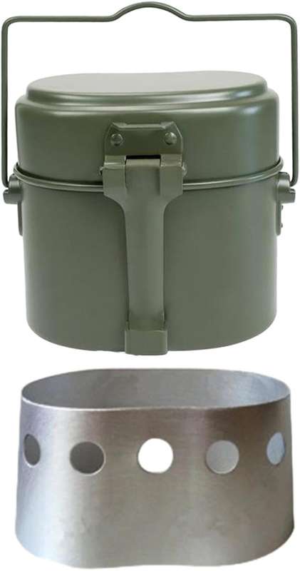 3 pcs Aluminum Portable Outdoor Camping Canteen Lunch Box & Cookware