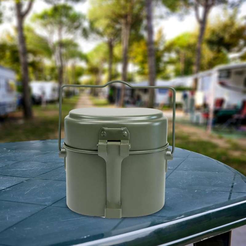 3 pcs Aluminum Portable Outdoor Camping Canteen Lunch Box & Cookware