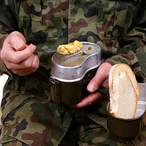 3 pcs Aluminum Portable Outdoor Camping Canteen Lunch Box & Cookware