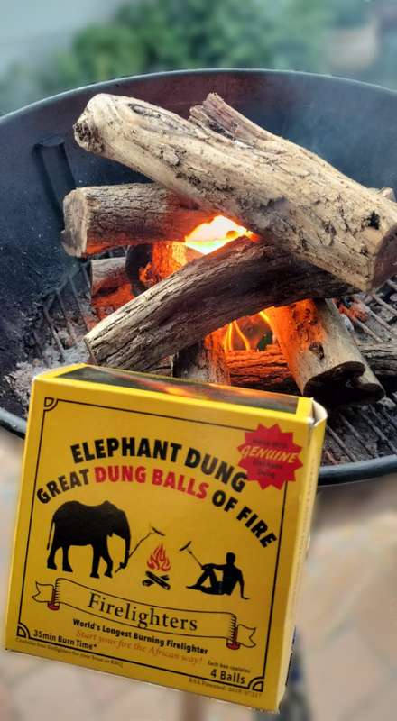 Elephant Dung Firelighters 4 Balls Braai And Fire