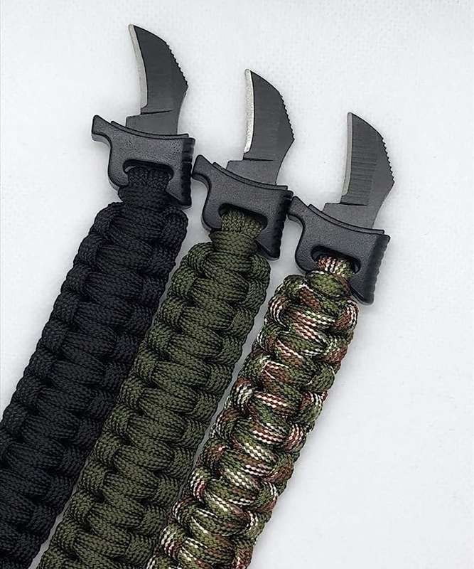 Paracord Survival Tactical 5 in 1 Armband with rope knife