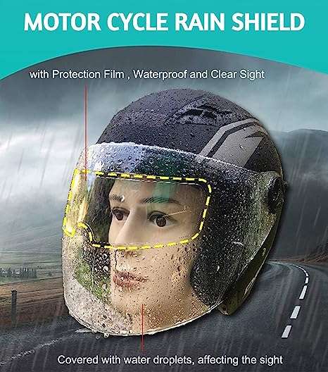Rainproof Anti Fog Film For Helmets - Rainproof and High Transparency 2 in 1