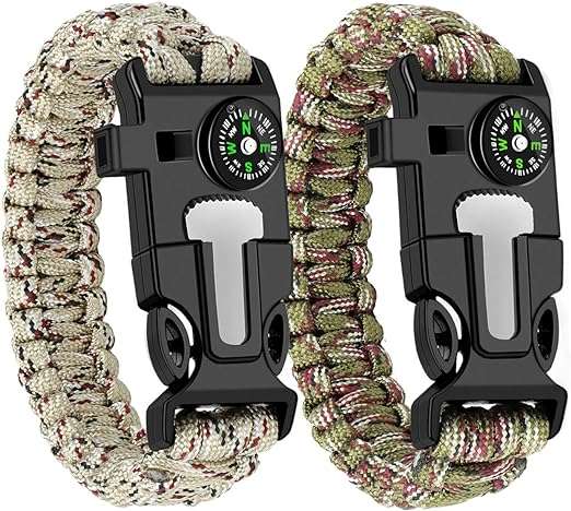 Paracord Survival Flint & Steel 5 in 1 Armband