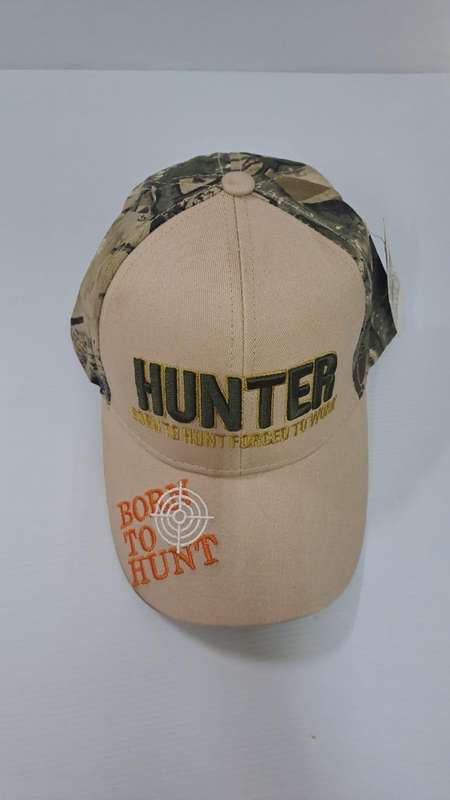 Hunters Cap - Born to Hunt - Beigde and Camo
