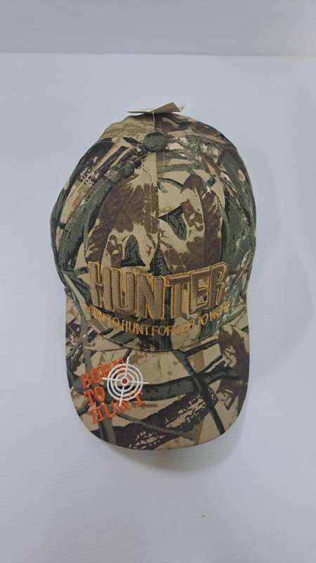 Camo Hunters Cap - Born to Hunt Force to Work