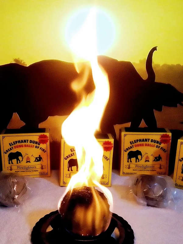 Elephant Dung Firelighters 4 Balls Braai And Fire
