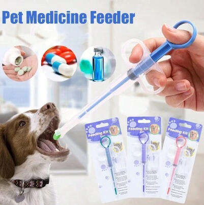 Pet Pill Shooter - Tablet Syringe Pusher Soft Tip Pet Food & Medicine Feeder