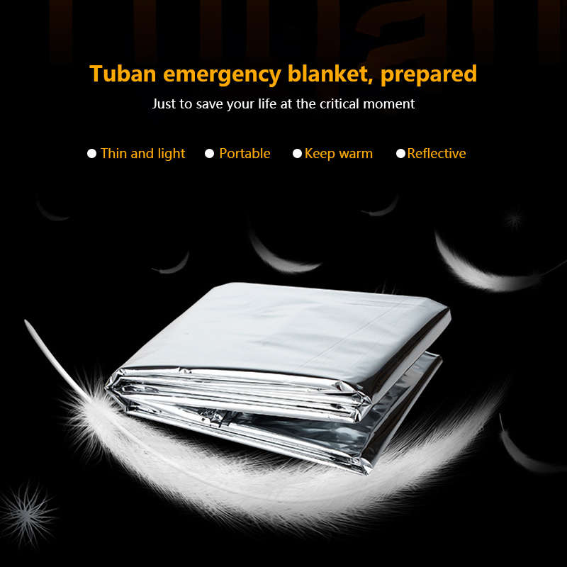 Emergency Reflective Blanket Survival Tent Mylar Thermal Ultralight Waterproof Tent