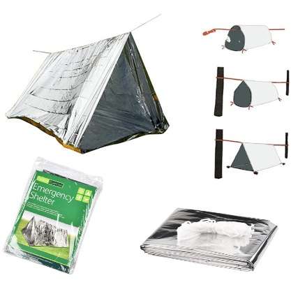 Emergency Reflective Blanket Survival Tent Mylar Thermal Ultralight Waterproof Tent