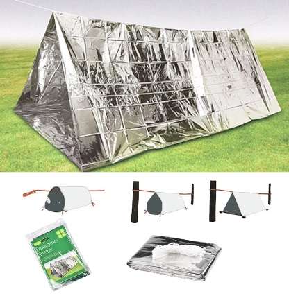 Emergency Reflective Blanket Survival Tent Mylar Thermal Ultralight Waterproof Tent