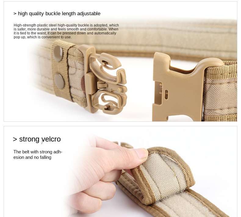 Army Style Combat Belts - WOODLANDS