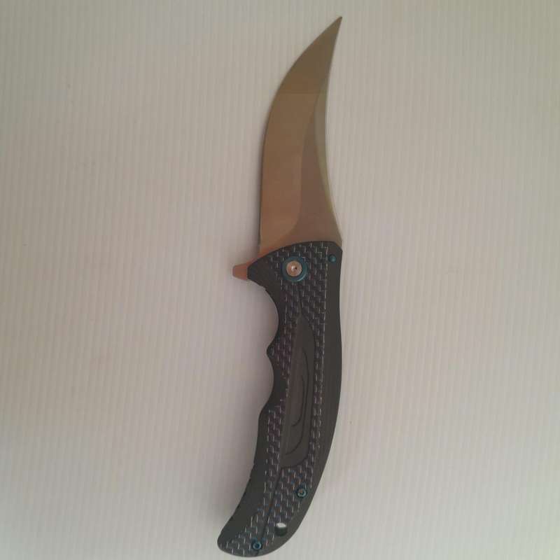 KO0028 Komoran Pocket Knife - Grey with blue Black pattern