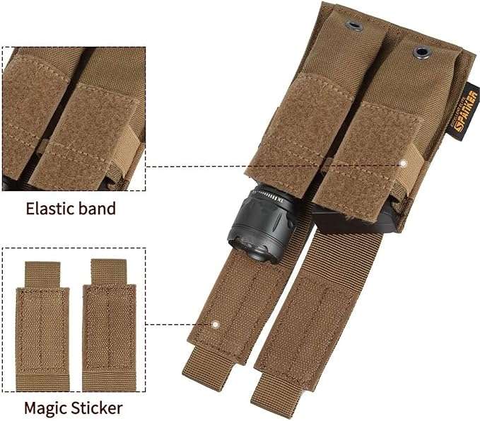 Molle Magazine Pouch 1000D Nylon Double Layer Storage Bag Airsoft Rifle Intercom Storage Bag holster