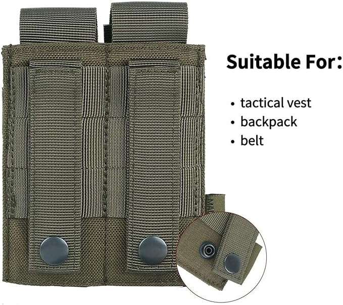 Molle Magazine Pouch 1000D Nylon Double Layer Storage Bag Airsoft Rifle Intercom Storage Bag holster