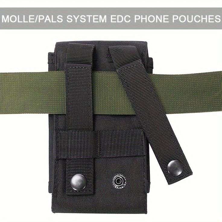 Molle Magazine Pouch 1000D Nylon Double Layer Storage Bag Airsoft Rifle Intercom Storage Bag - Black