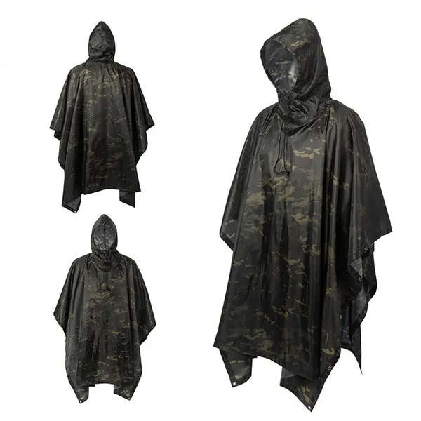 Camouflage Poncho With Storage Bag