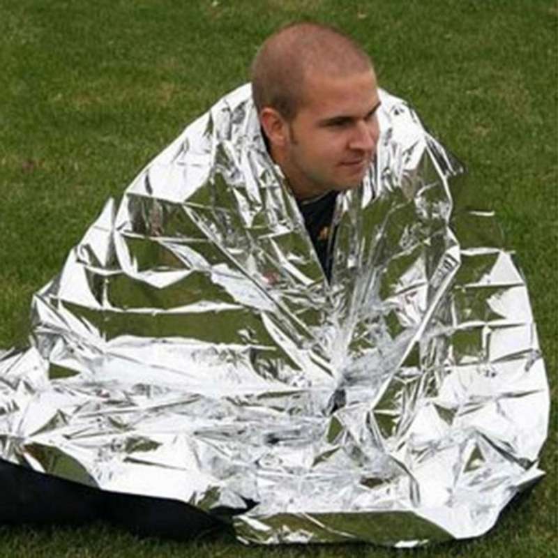 Emergency Reflective Blanket Survival Tent Mylar Thermal Ultralight Waterproof Tent