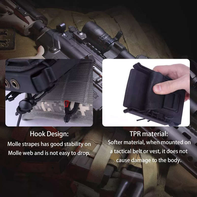 Adjustable Hunting Pouches Tactical Molle Single Rifle Mag Pouch suit for 5.56mm/7.62mm