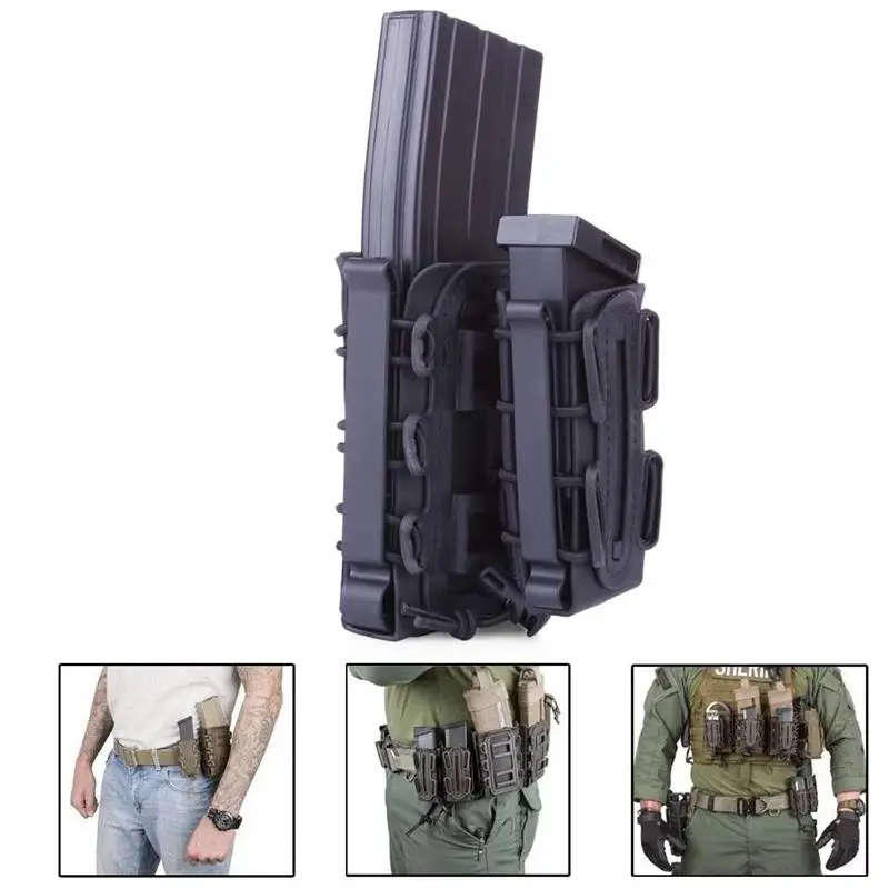 Adjustable Hunting Pouches Tactical Molle Single Rifle Mag Pouch suit for 5.56mm/7.62mm