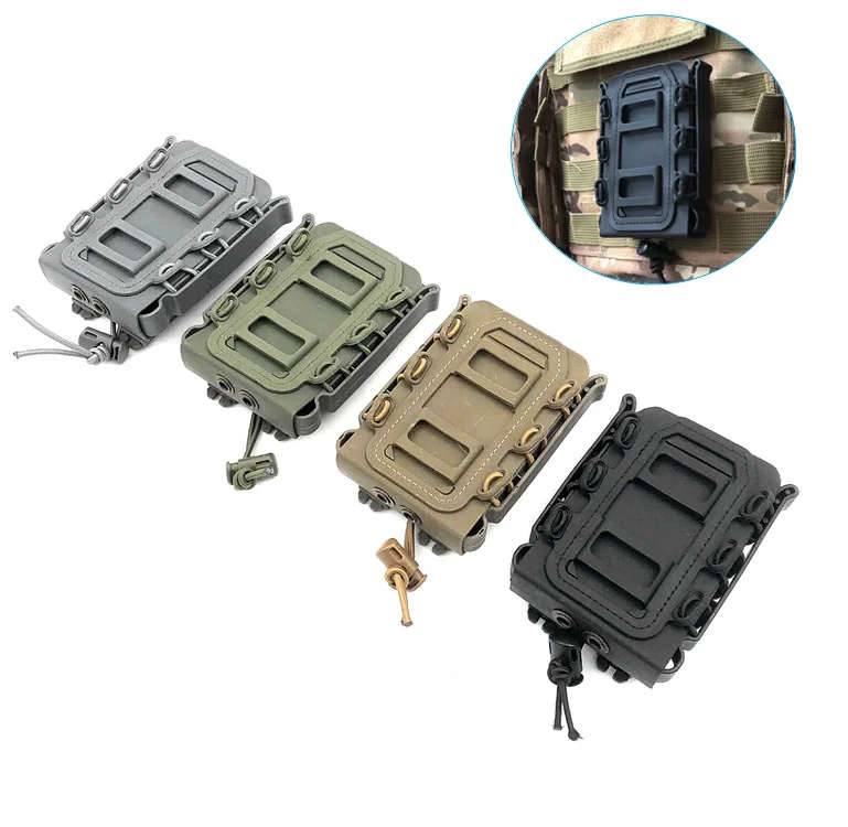 Adjustable Hunting Pouches Tactical Molle Single Rifle Mag Pouch suit for 5.56mm/7.62mm