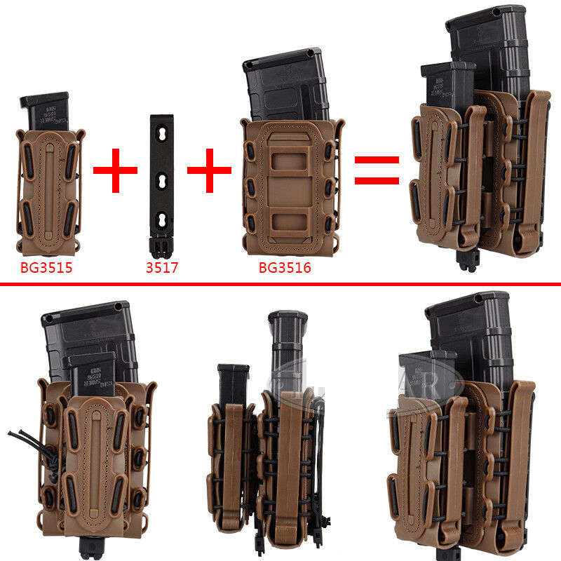 Adjustable Hunting Pouches Tactical Molle Single Mag Pouch suit for 9mm Pistol Magazine