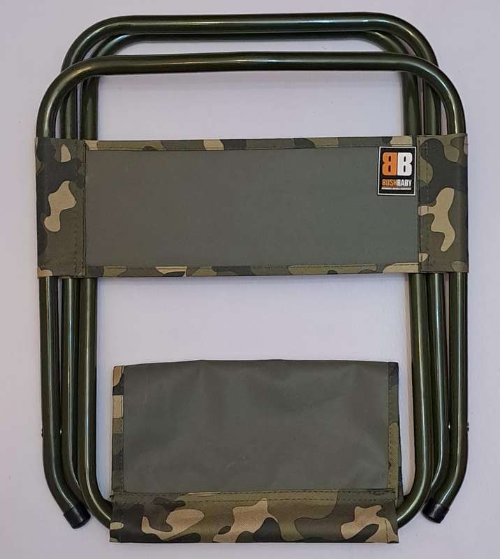 Bush Baby Camping Stool With Back Camouflage Green